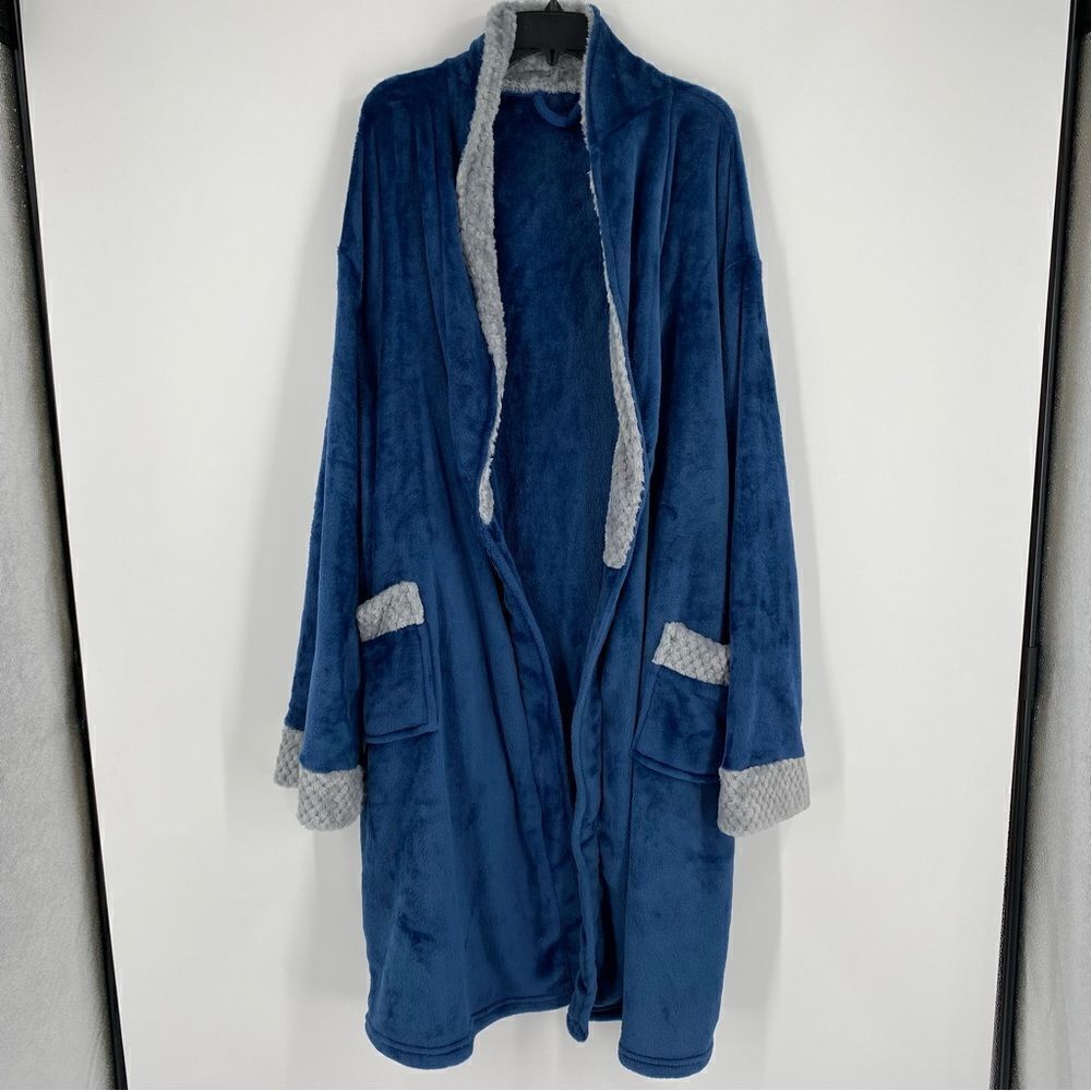 Serenity Home Women’s Sherpa Cozy Blue Morning Robe OS